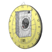 Afbeelding cartoon wasmachine dartbord (Voorkant Rechts)