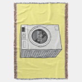 Afbeelding cartoon wasmachine deken (Voorkant Verticaal)