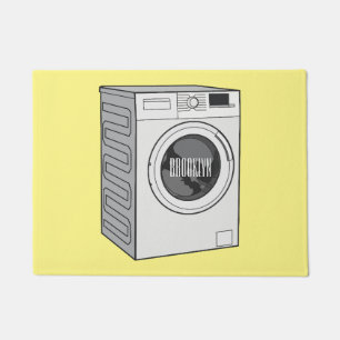 Afbeelding cartoon wasmachine deurmat