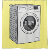 Afbeelding cartoon wasmachine douchegordijn (Voorkant)