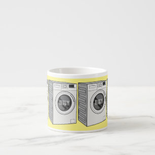 Afbeelding cartoon wasmachine espresso kop