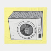 Afbeelding cartoon wasmachine fleece deken (Voorkant (Horizontaal))