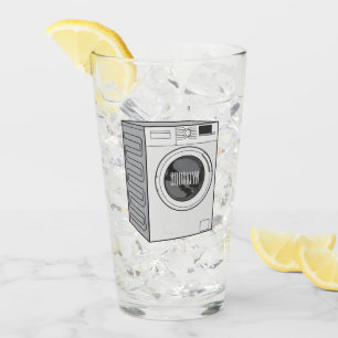 Afbeelding cartoon wasmachine glas