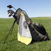 Afbeelding cartoon wasmachine golfhanddoek (Groen)