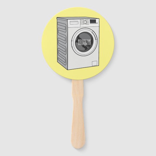 Afbeelding cartoon wasmachine handwaaier (Voorkant)