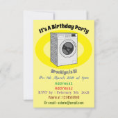 Afbeelding cartoon wasmachine kaart (Voorkant)