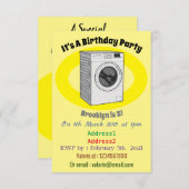 Afbeelding cartoon wasmachine kaart (Voorkant / Achterkant)