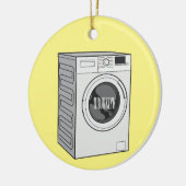 Afbeelding cartoon wasmachine keramisch ornament (Links)
