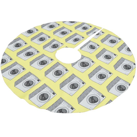 Afbeelding cartoon wasmachine kerstboom rok (Gekanteld)
