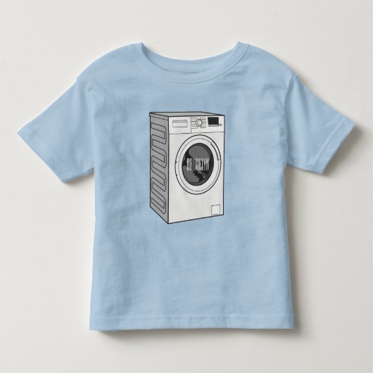 Afbeelding cartoon wasmachine kinder shirts (Voorkant)