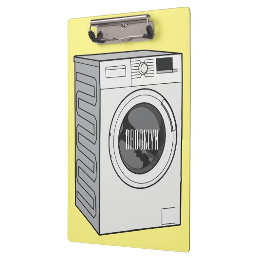 Afbeelding cartoon wasmachine klembord (Links)