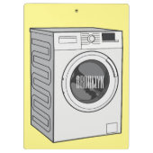 Afbeelding cartoon wasmachine klembord (Achterkant)