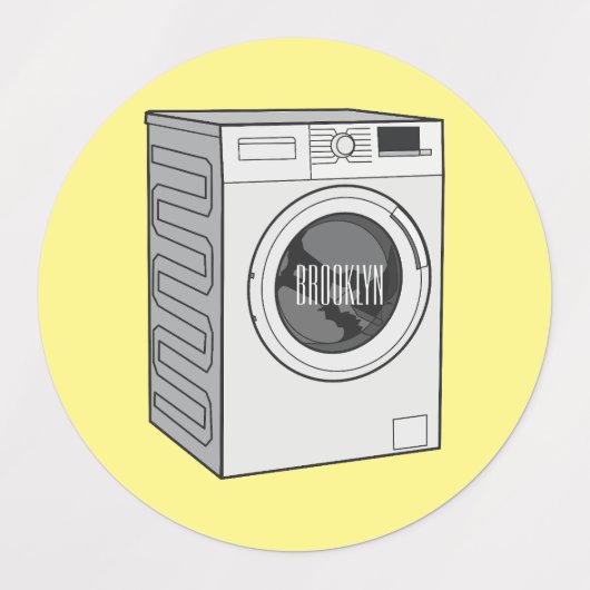 Afbeelding cartoon wasmachine labels (Design 2)