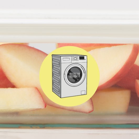 Afbeelding cartoon wasmachine labels (Aangebracht)