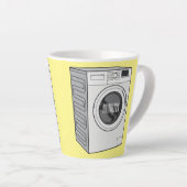 Afbeelding cartoon wasmachine latte mok (Rechterhoek)