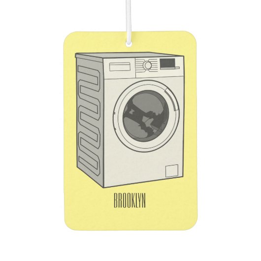 Afbeelding cartoon wasmachine luchtverfrisser (Voorkant)