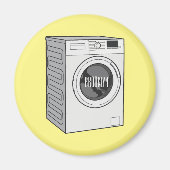 Afbeelding cartoon wasmachine magneet (Voorkant)