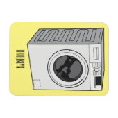 Afbeelding cartoon wasmachine magneet (Horizontaal)