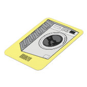 Afbeelding cartoon wasmachine magneet (Linkerzijde)