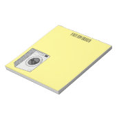 Afbeelding cartoon wasmachine notitieblok (Linkerzijde)