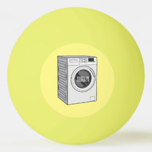 Afbeelding cartoon wasmachine pingpongbal