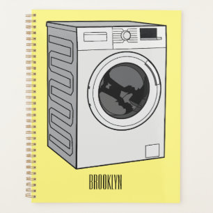 Afbeelding cartoon wasmachine planner