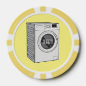Afbeelding cartoon wasmachine poker chips (Voorkant)