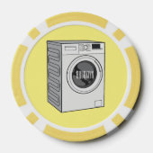 Afbeelding cartoon wasmachine poker chips (Achterkant)