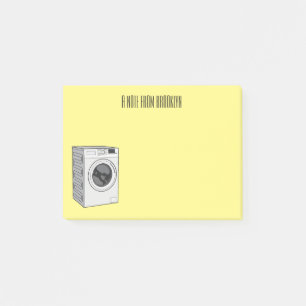 Afbeelding cartoon wasmachine post-it® notes