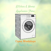 Afbeelding cartoon wasmachine raamsticker (Vel 3)