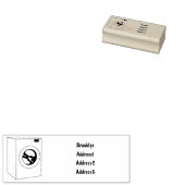 Afbeelding cartoon wasmachine rubberstempel (Gestempeld)