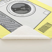 Afbeelding cartoon wasmachine sherpa deken (3/4)