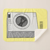 Afbeelding cartoon wasmachine sherpa deken (Voorkant (horizontaal))