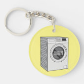 Afbeelding cartoon wasmachine sleutelhanger (Voorkant)