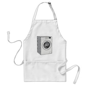 Afbeelding cartoon wasmachine standaard schort