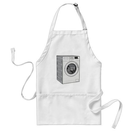 Afbeelding cartoon wasmachine standaard schort (Voorkant)