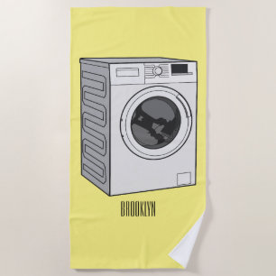 Afbeelding cartoon wasmachine strandlaken