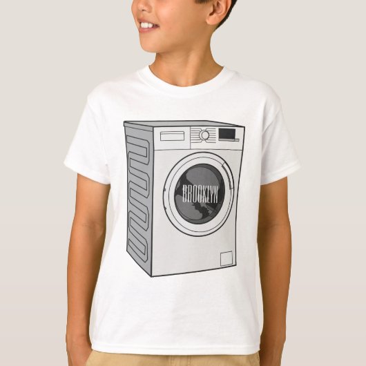 Afbeelding cartoon wasmachine t-shirt (Voorkant)
