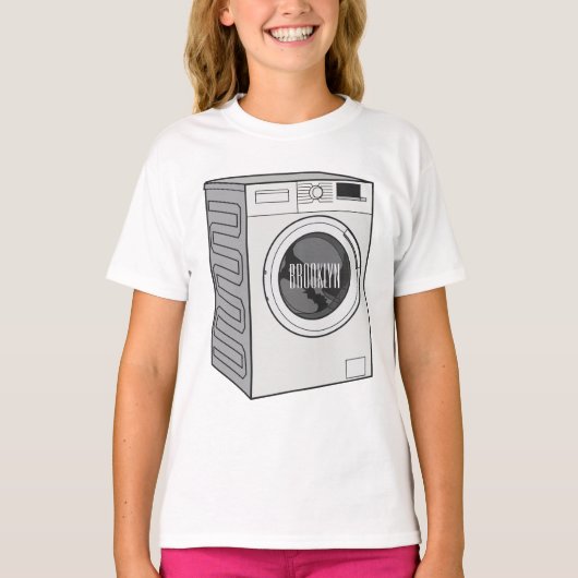 Afbeelding cartoon wasmachine t-shirt (Voorkant)