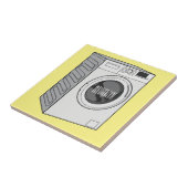Afbeelding cartoon wasmachine tegeltje (Zijkant)