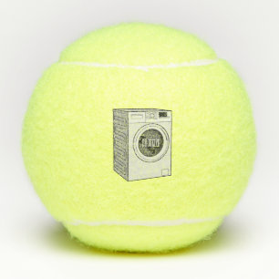 Afbeelding cartoon wasmachine tennisballen