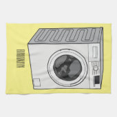 Afbeelding cartoon wasmachine theedoek (Horizontaal)