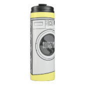 Afbeelding cartoon wasmachine thermosbeker (Voorkant)