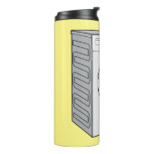 Afbeelding cartoon wasmachine thermosbeker (Gedraaid links)