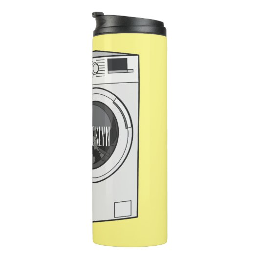 Afbeelding cartoon wasmachine thermosbeker (Geroteerd rechts)