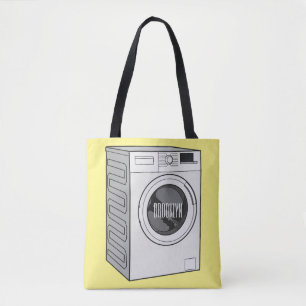 Afbeelding cartoon wasmachine tote bag