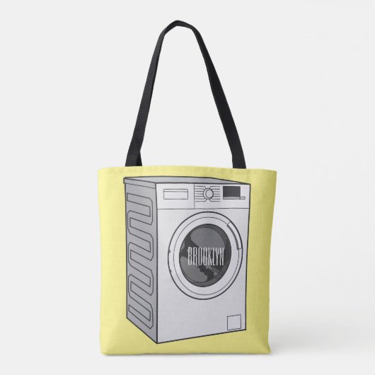 Afbeelding cartoon wasmachine tote bag (Achterkant)