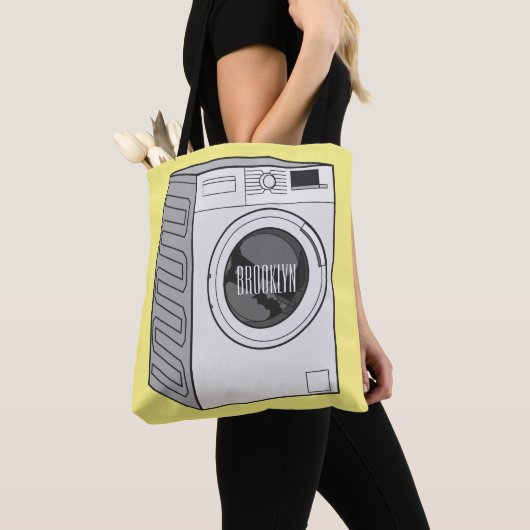Afbeelding cartoon wasmachine tote bag (Dichtbij)
