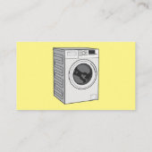 Afbeelding cartoon wasmachine visitekaartje (Achterkant)