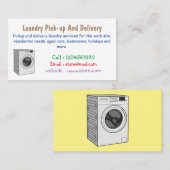 Afbeelding cartoon wasmachine visitekaartje (Voorkant / Achterkant)